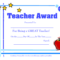 Teacher Awards 9 New Certificat Templates Within Small Certificate Template