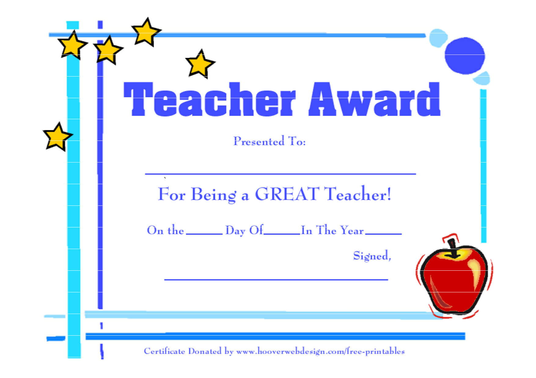 Teacher Awards 9 New Certificat Templates Within Small Certificate Template