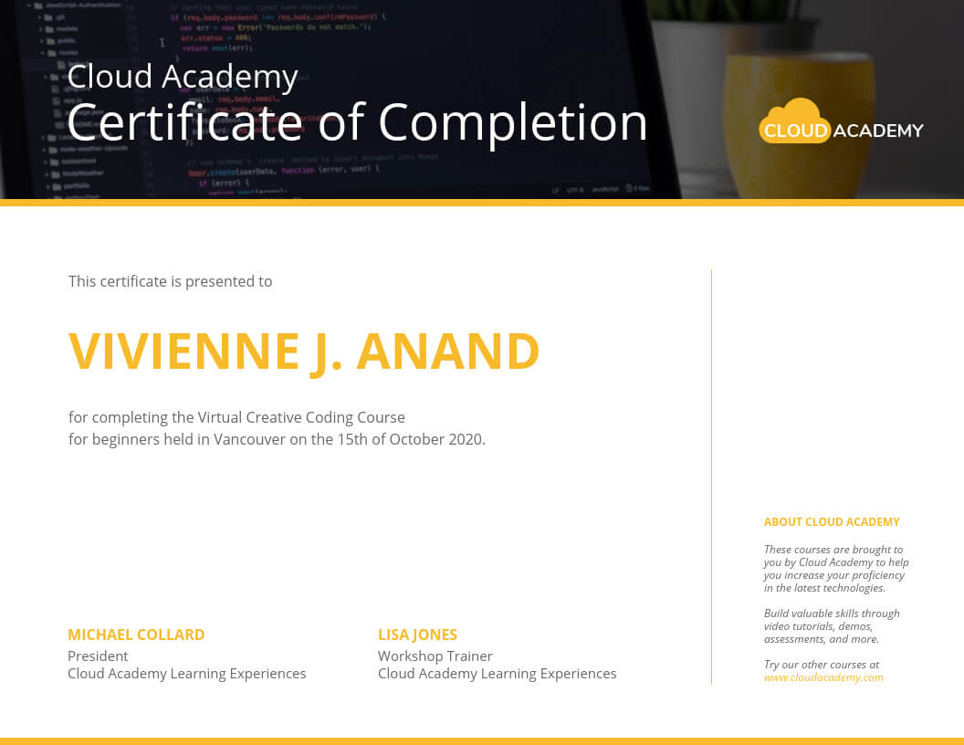 Technology Certificate Template For Workshop Certificate Template