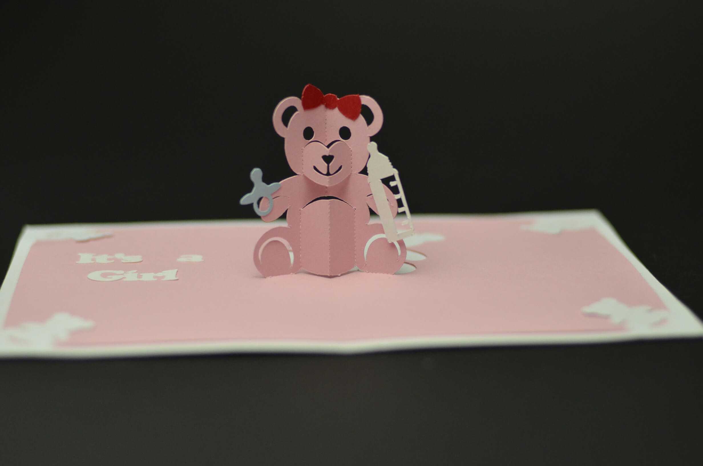 Teddy Bear Pop Up Card: Tutorial And Template - Creative Pop With Teddy Bear Pop Up Card Template Free