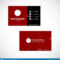 Template Business Card Vector Design Red Background Stock Pertaining To Template For Calling Card