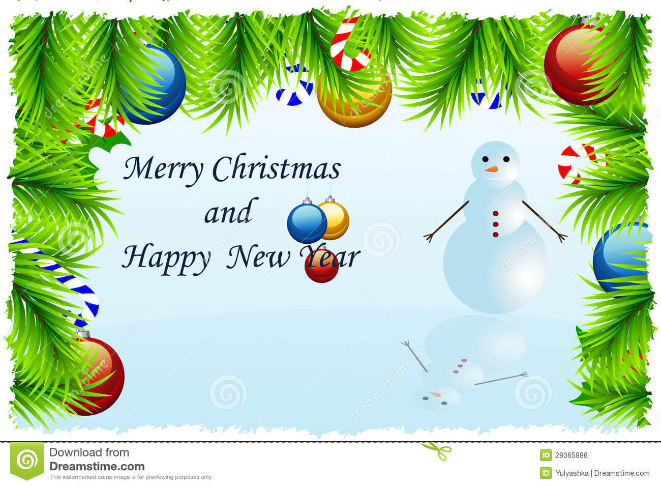 Template Christmas Greeting Card Stock Vector – Illustration Regarding Free Printable Blank Greeting Card Templates