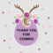 Template Deer Headband Party Invitation Baby Shower Thank With Regard To Headband Card Template