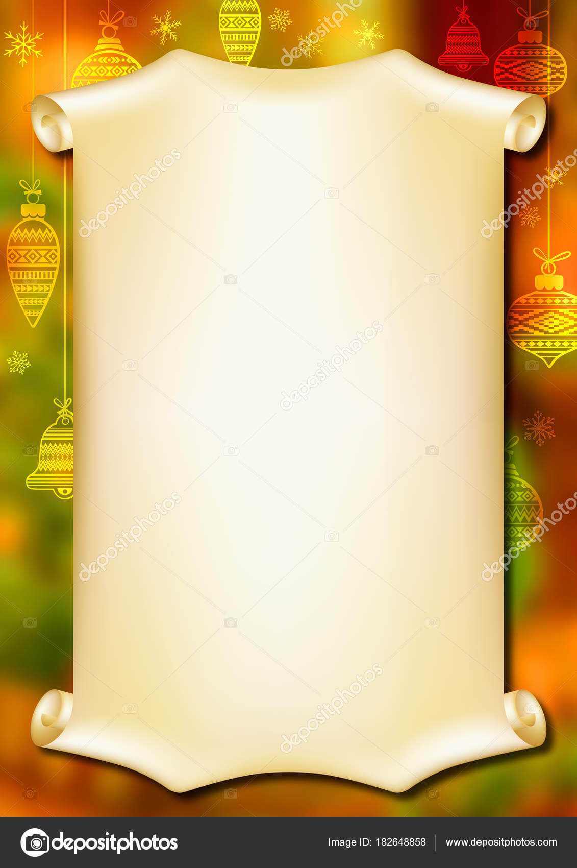 Template Diploma Certificate Christmas Greeting Card Within Certificate Scroll Template