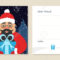 Template Greeting Card New Year's Or Merry Christmas Letter To.. Regarding Christmas Note Card Templates