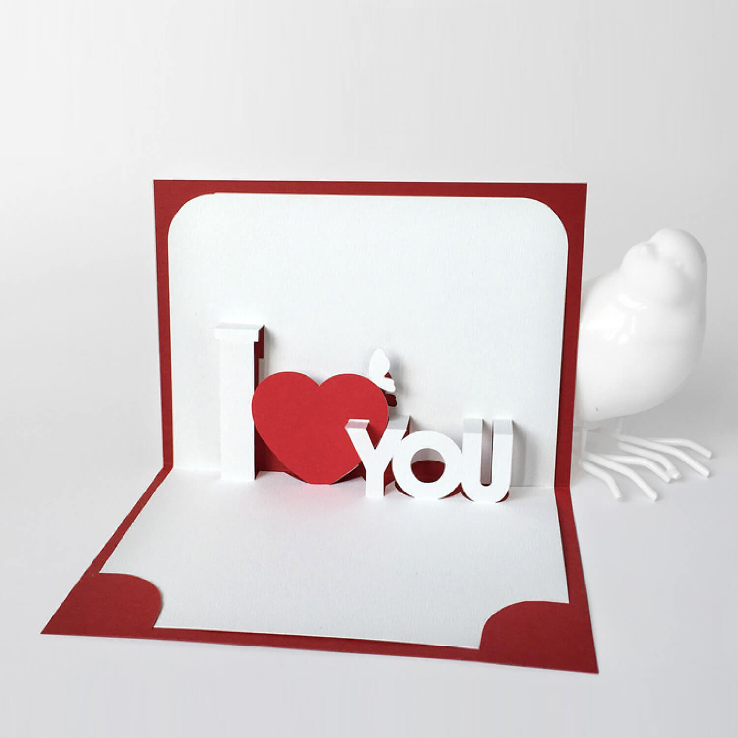 Template Pop Up Card «I Love You» Throughout Free Printable Pop Up Card Templates