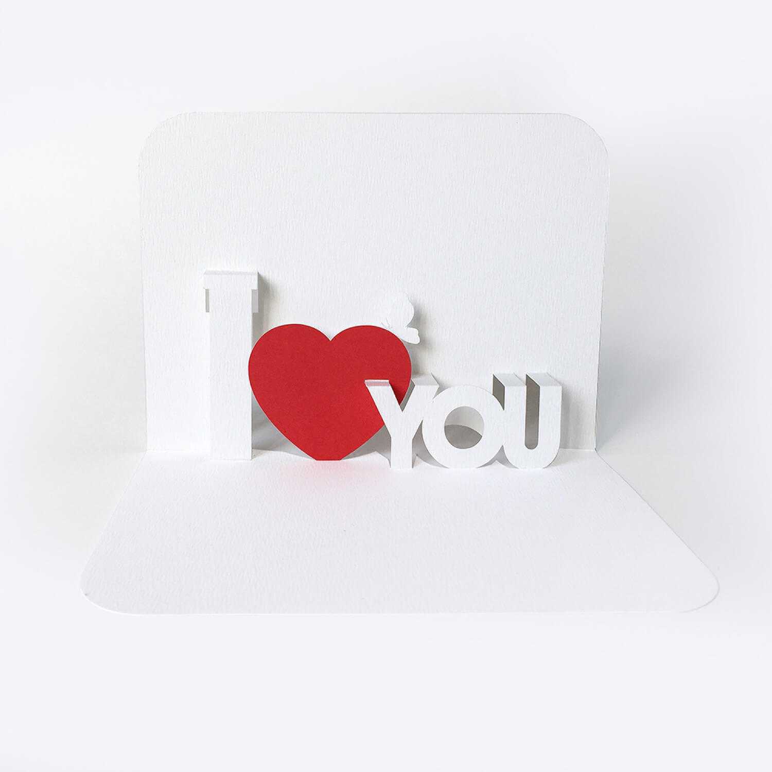 Template Pop Up Card «I Love You» With I Love You Pop Up Card Template