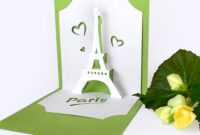 Template Pop-Up Card «Love In Paris» inside I Love You Pop Up Card Template