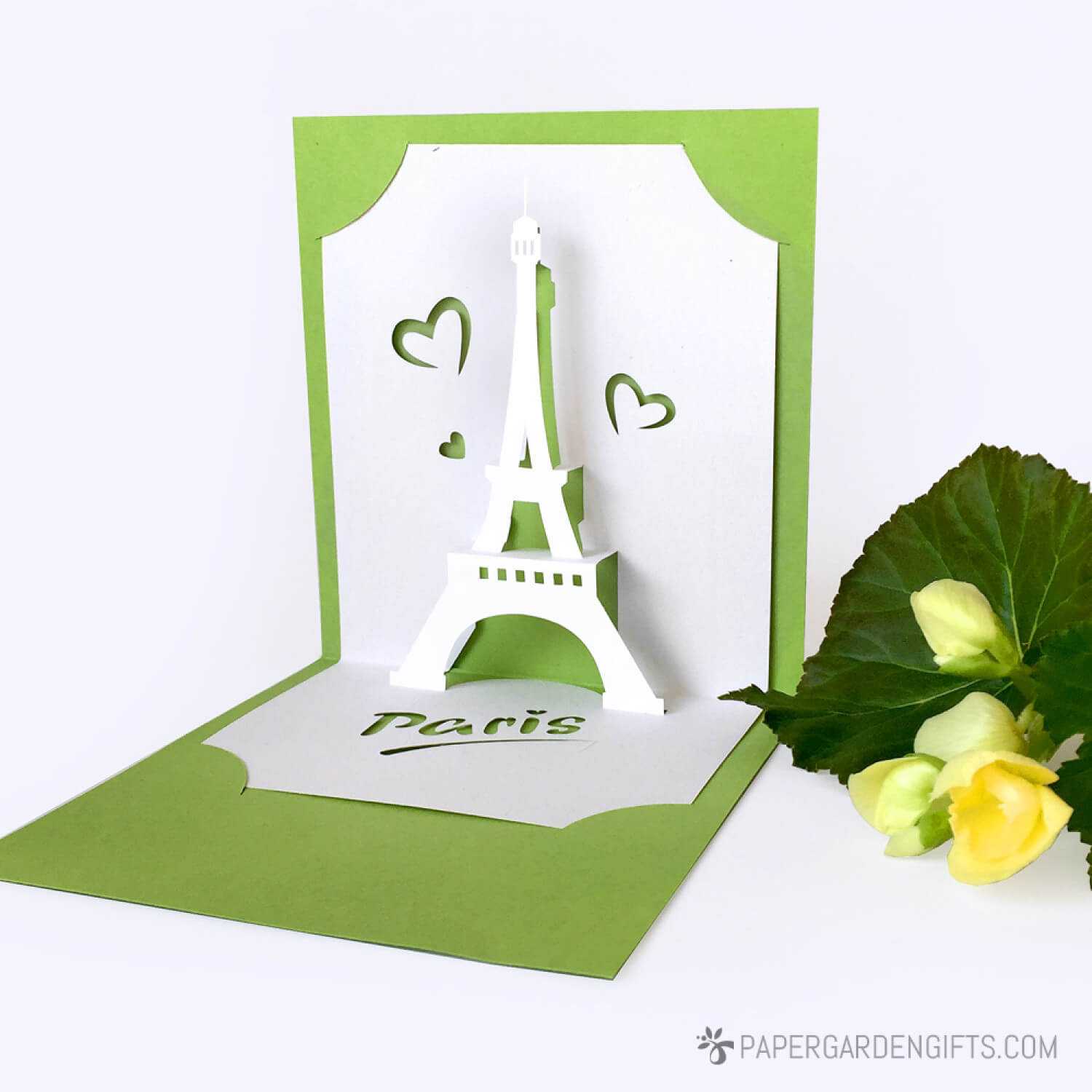 Template Pop Up Card «Love In Paris» Inside I Love You Pop Up Card Template