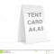 Tent Card Die Cut Mock Up Template Vector Stock Vector Inside Blank Tent Card Template