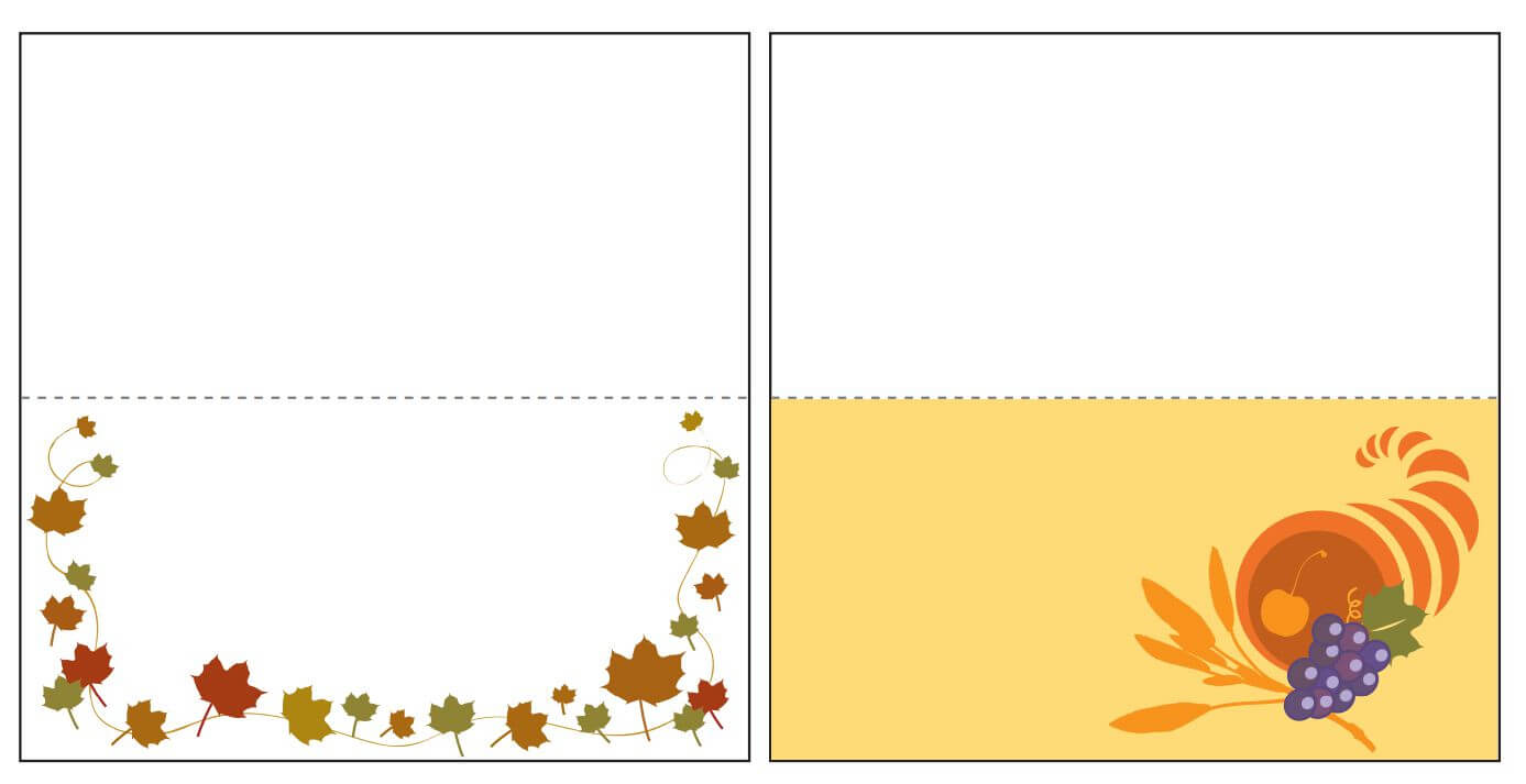 Thanksgiving Place Card Templates Gallery - Free Templates Ideas With Regard To Thanksgiving Place Cards Template