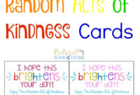 The Best Random Acts Of Kindness Printable Cards Free throughout Random Acts Of Kindness Cards Templates