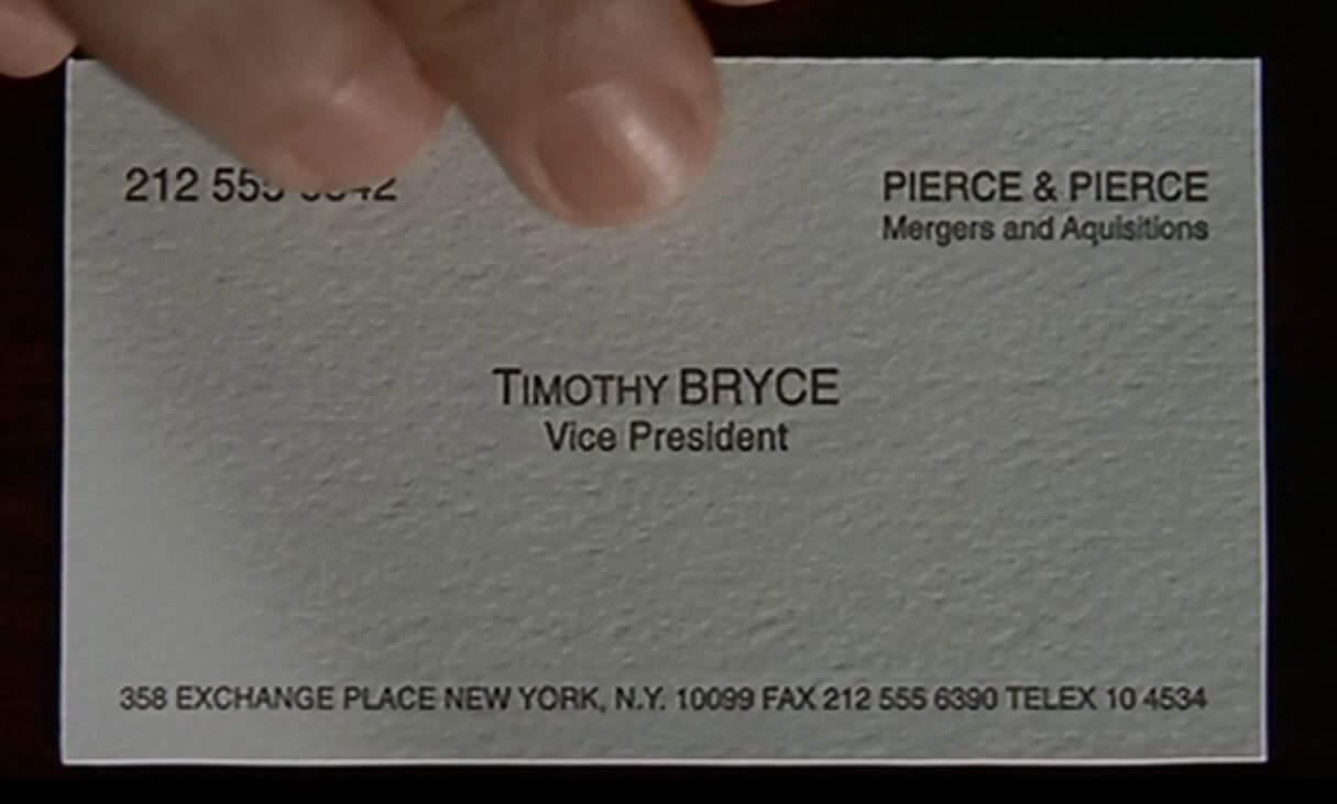 The Business Cards Of American Psycho | Hoban Cards Throughout Paul Allen Business Card Template