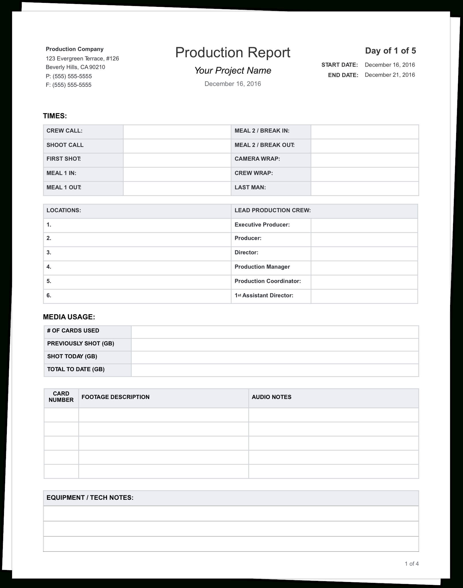 The Daily Production Report, Explained (With Free Template) Within Sound Report Template