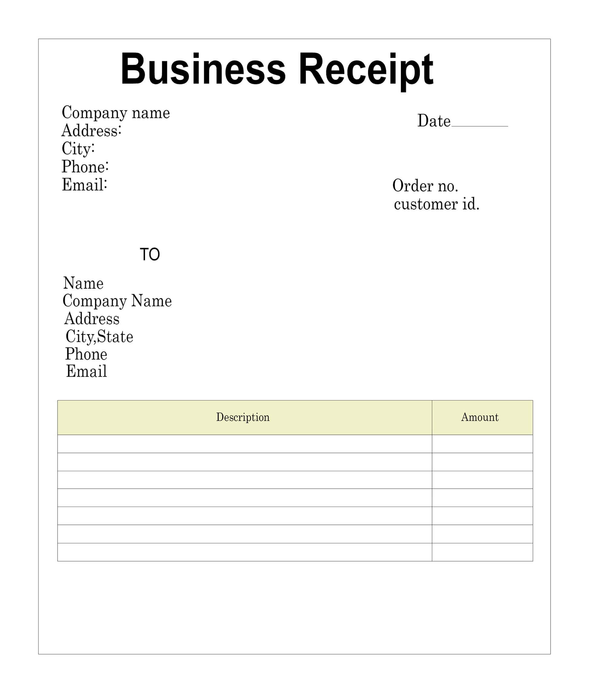 The Receipt Template In Blank Taxi Receipt Template