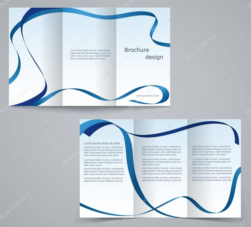 Three Fold Business Brochure Template, Corporate Flyer Or Pertaining To Three Fold Card Template