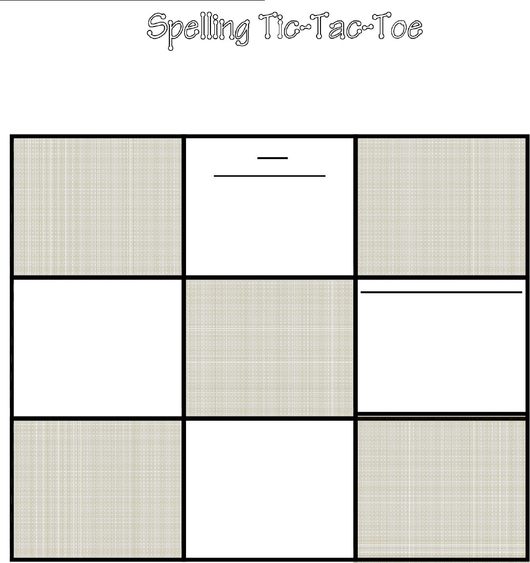 Tic Tac Toe Template In Word And Pdf Formats Throughout Tic Tac Toe Template Word