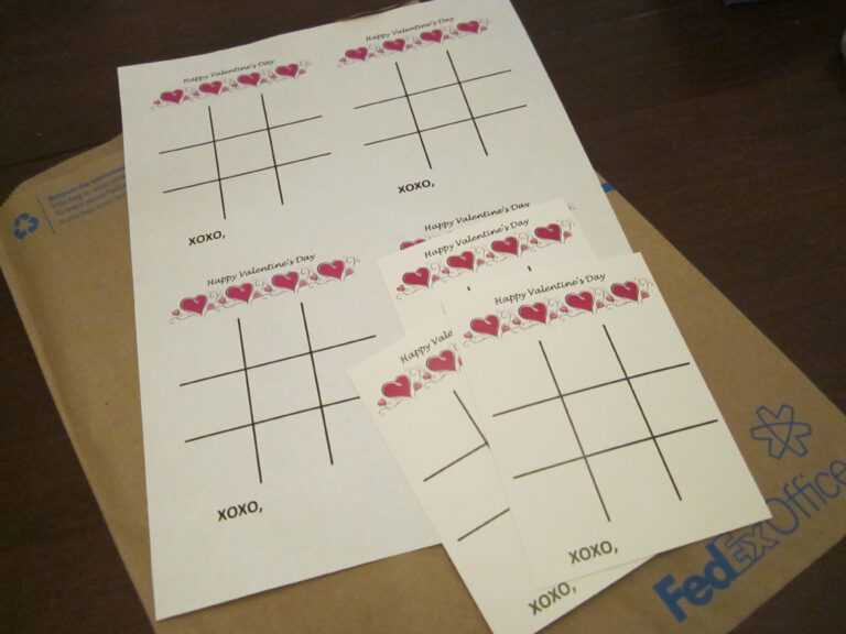 Tic Tac Toe Template Word