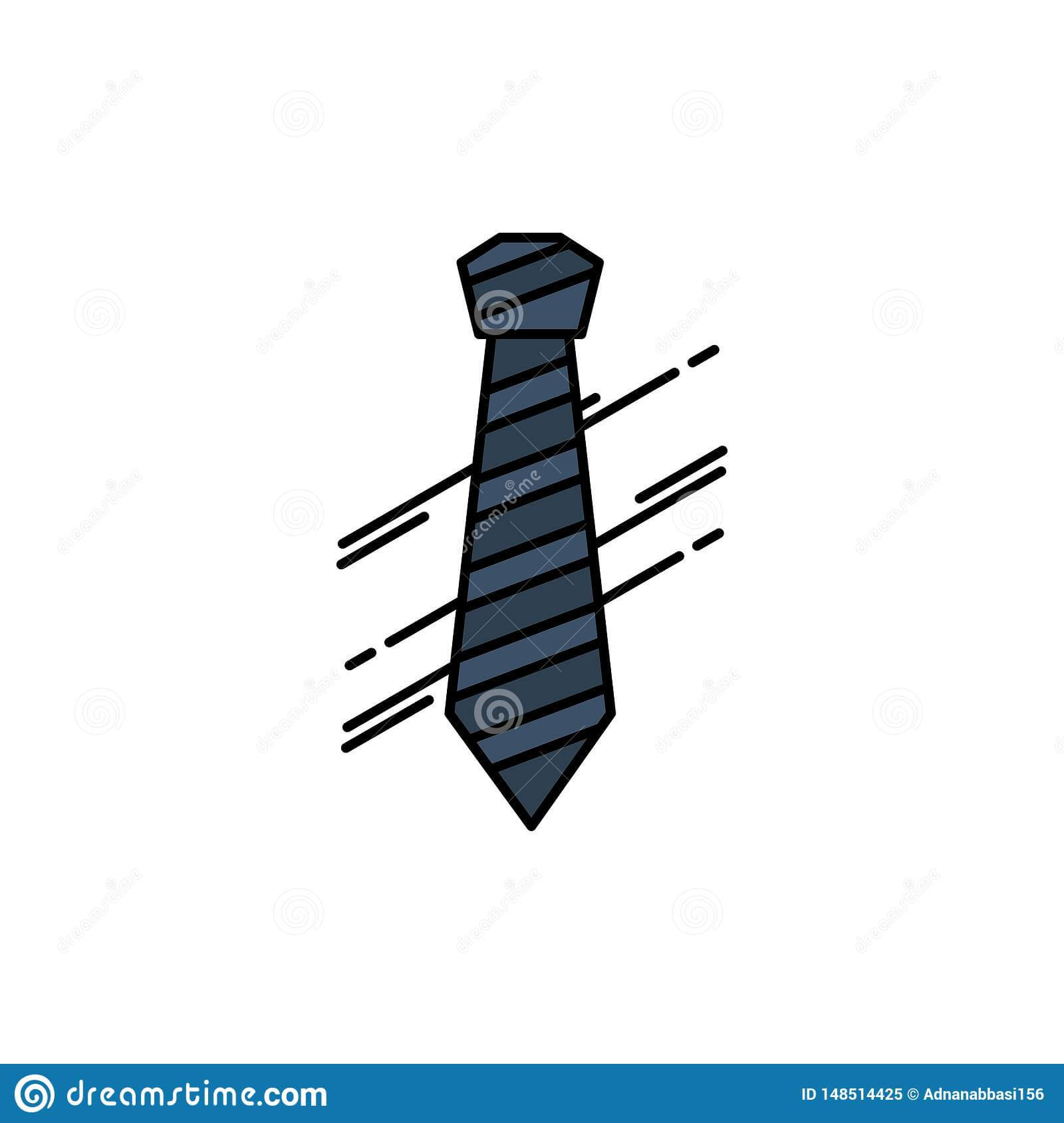 Tie, Business, Dress, Fashion, Interview Flat Color Icon Intended For Tie Banner Template