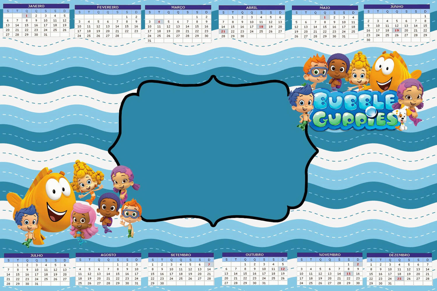 Tips: Pretty Bubble Guppies Invitations Design For Your For Bubble Guppies Birthday Banner Template