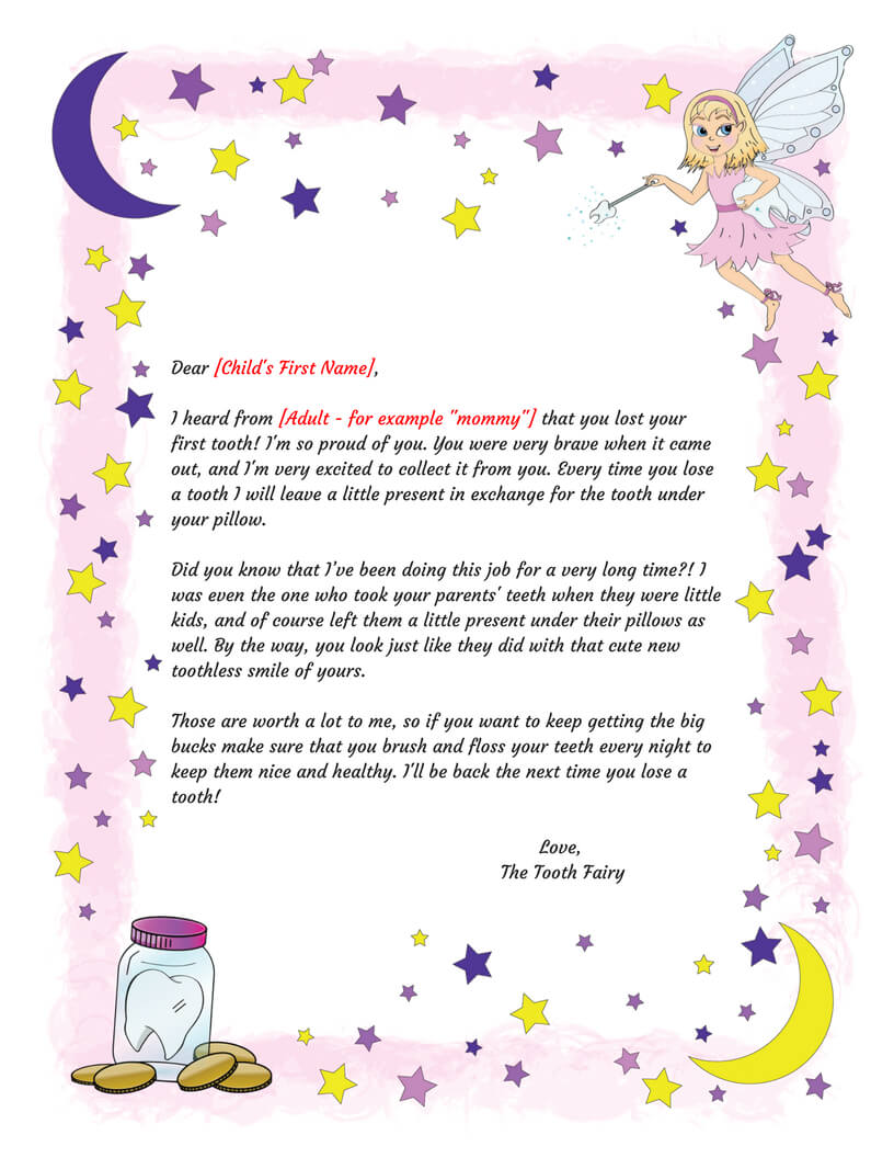 Tooth Fairy Certificate Template Free Throughout Free Tooth Fairy Certificate Template