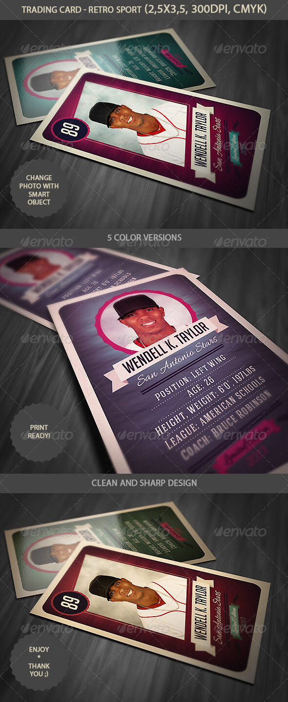 Trading Card Graphics, Designs & Templates From Graphicriver With Baseball Card Template Psd