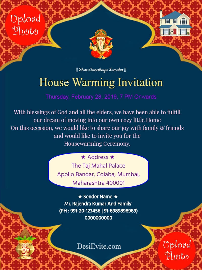 Traditional House Warming Invitation Card 3 Invitation Pertaining To Free Housewarming Invitation Card Template
