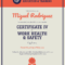 Training Certificate In Template For Training Certificate