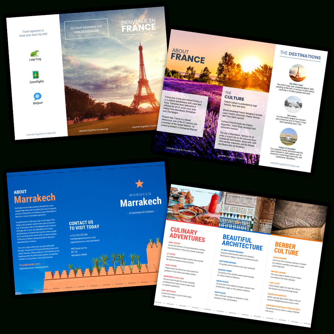 Travel Brochure Templates – Make A Travel Brochure – Venngage With Regard To Island Brochure Template
