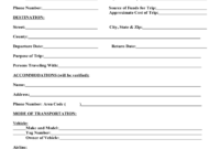 Travel Request Form - 2 Free Templates In Pdf, Word, Excel within Travel Request Form Template Word
