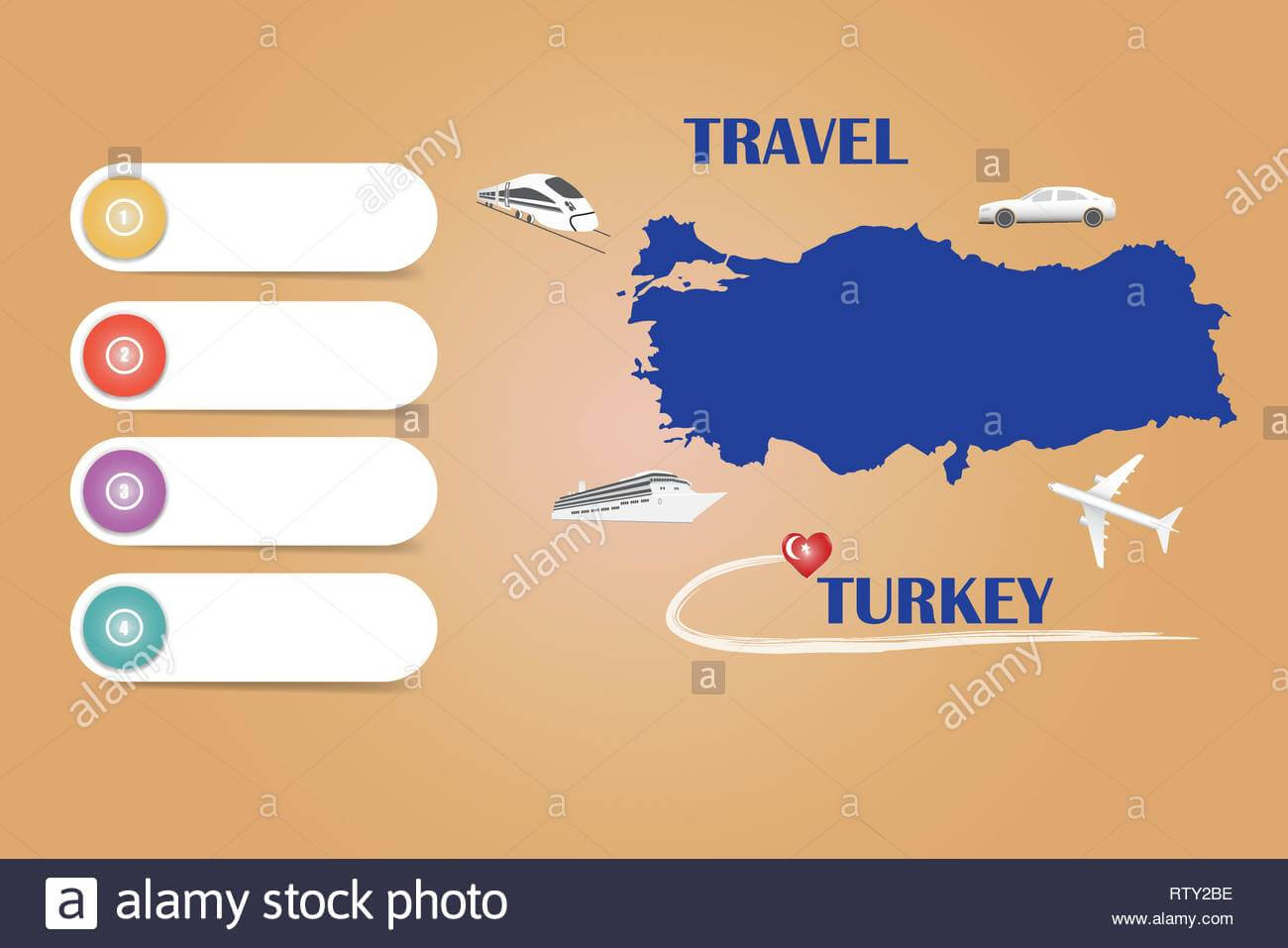 Travel Turkey Template Vector For Travel Agencies Etc Pertaining To Blank Turkey Template