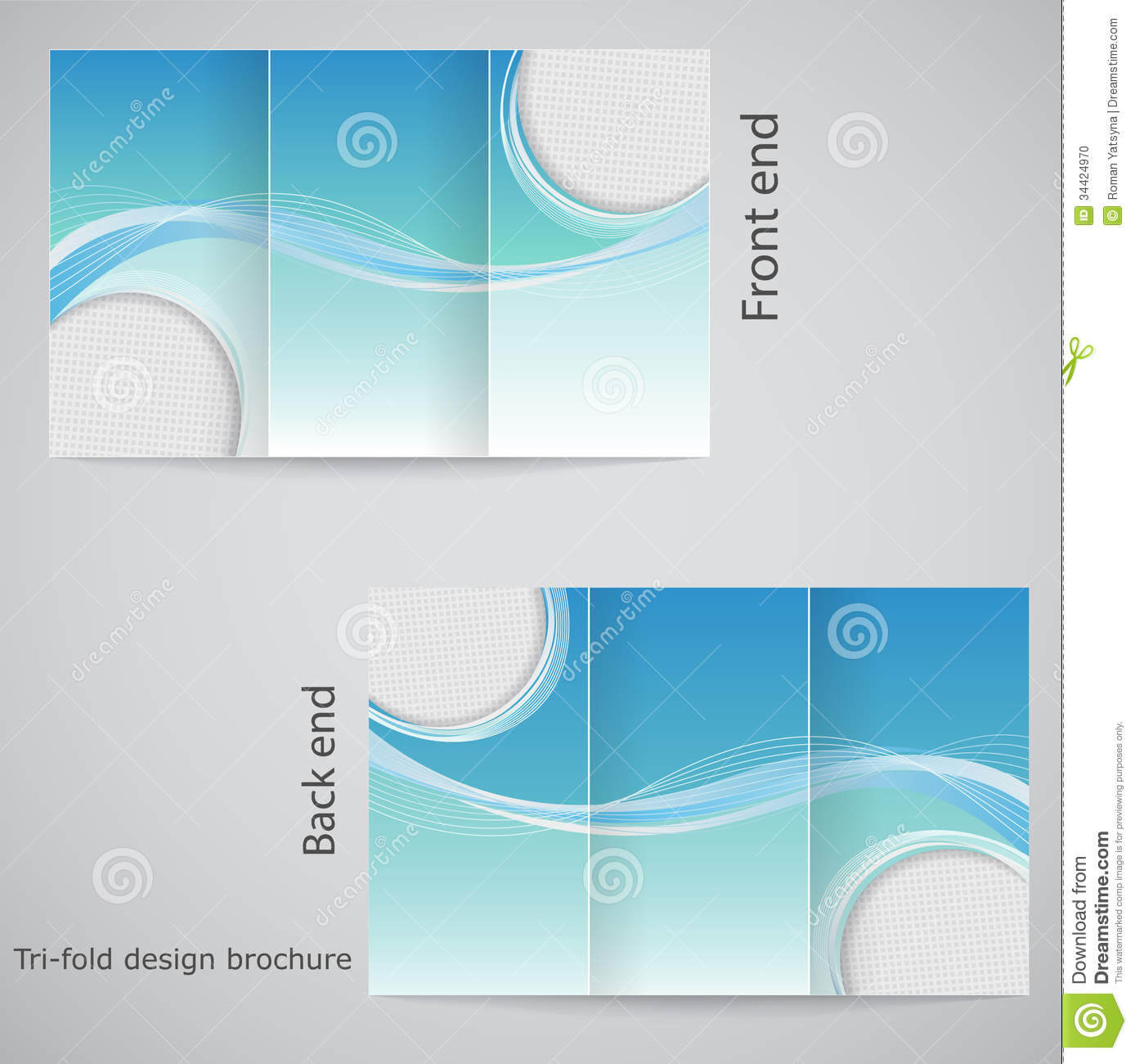Tri Fold Brochure Design. Stock Vector. Illustration Of Intended For Free Three Fold Brochure Template
