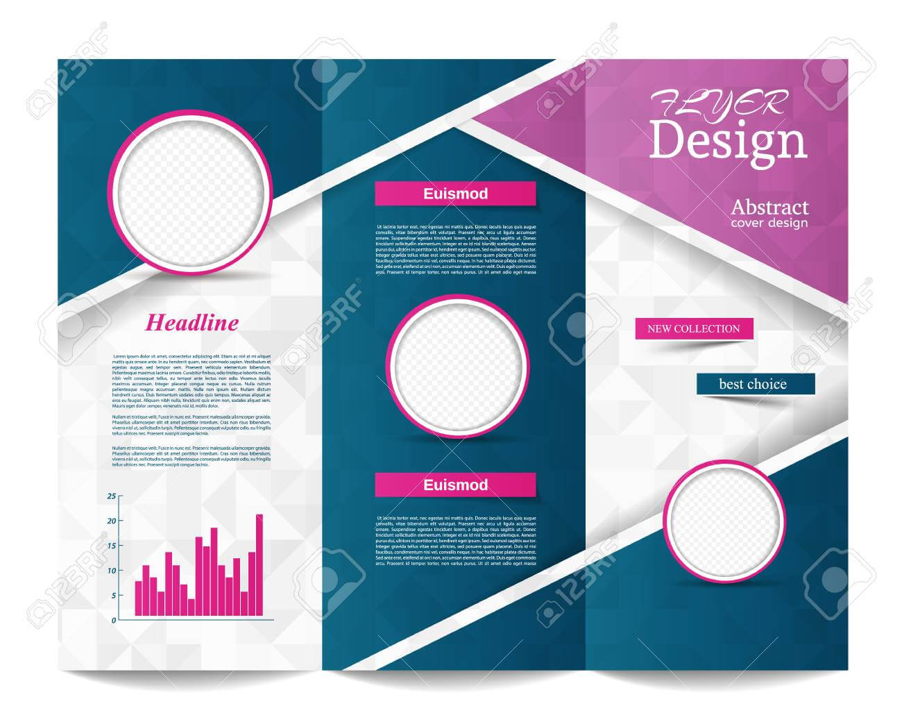 Tri Fold Brochure Template.corporate Business Background Or Cover.. Within Tri Fold Brochure Publisher Template