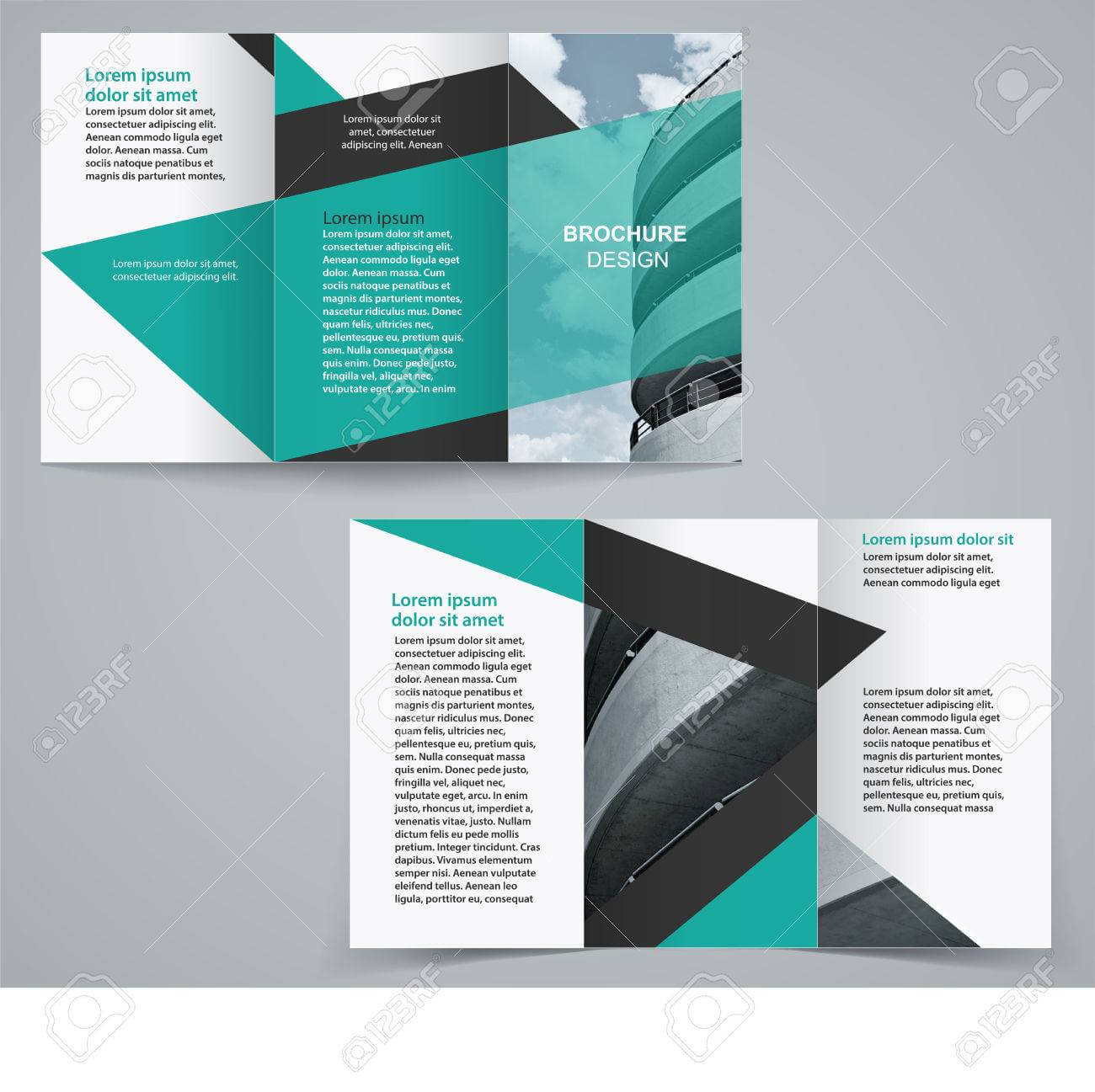 Tri Fold Business Brochure Template, Two Sided Template Design.. In Double Sided Tri Fold Brochure Template
