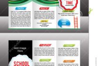 Tri Fold School Brochure Template Stock Vector within Tri Fold School Brochure Template