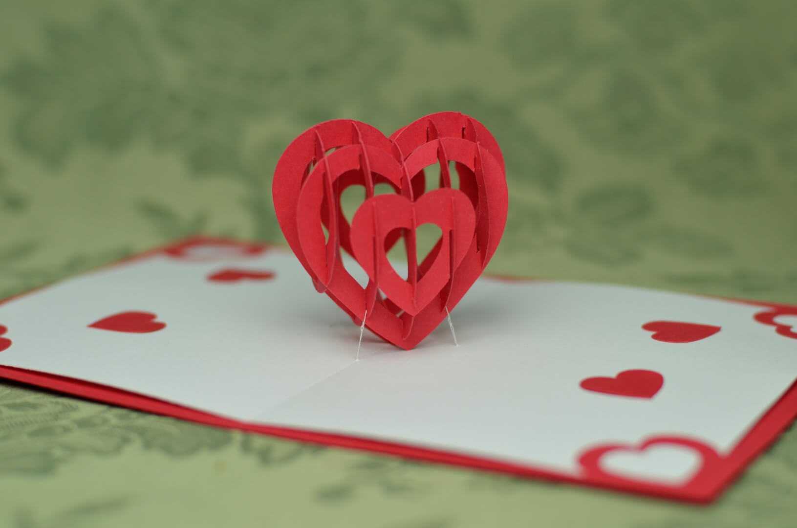 Twisting Hearts Pop Up Card Template - Creative Pop Up Cards For Twisting Hearts Pop Up Card Template