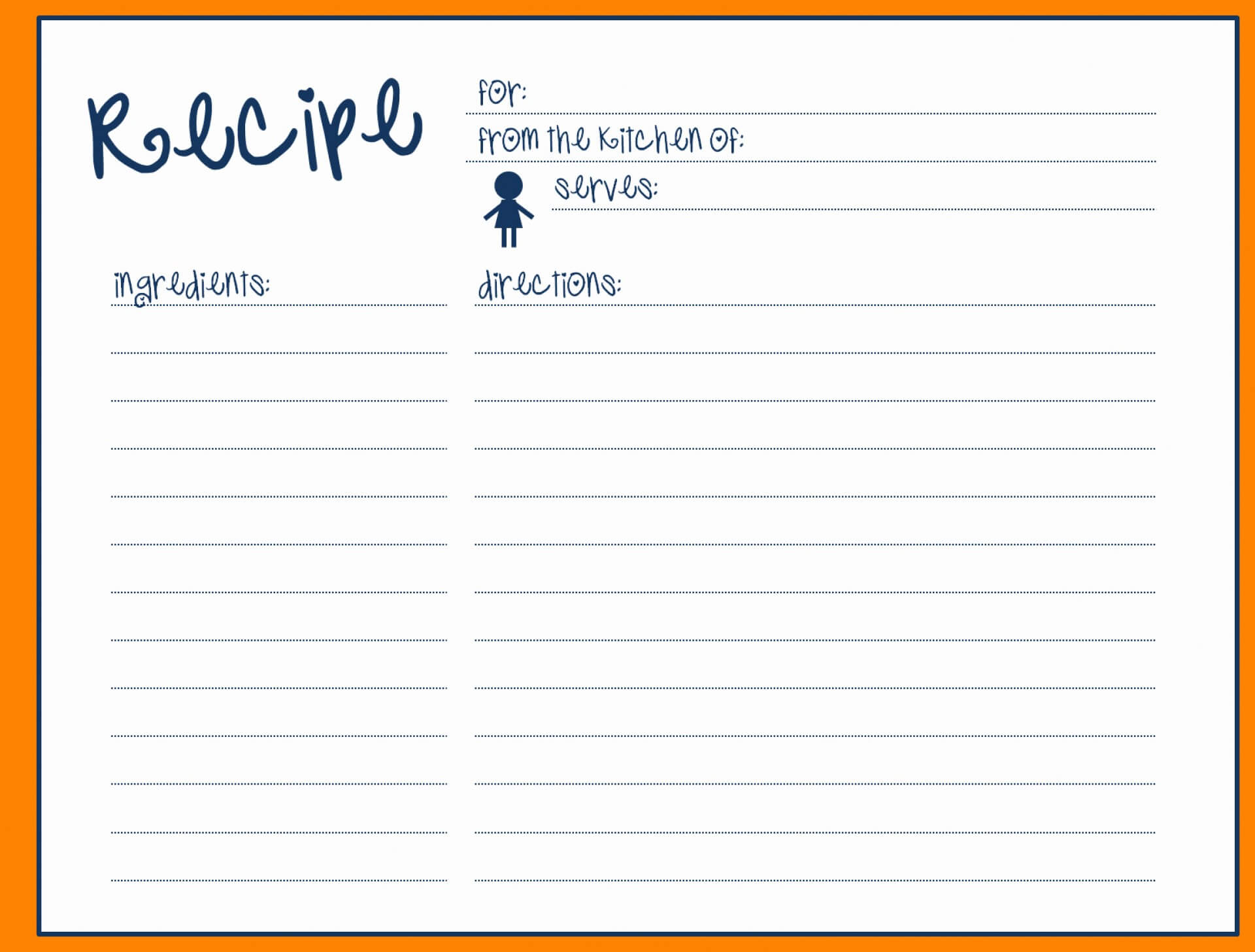 Microsoft Word Recipe Card Template Professional Template