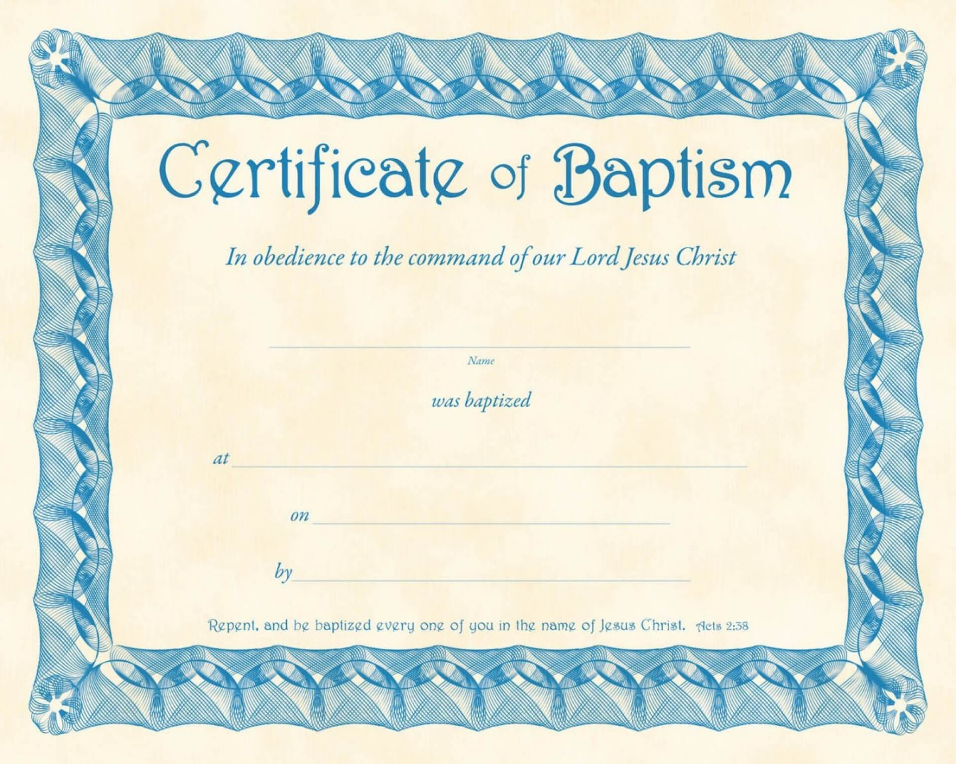 Unique Certificate Of Baptism Template Ideas Broadman Throughout Baptism Certificate Template Word