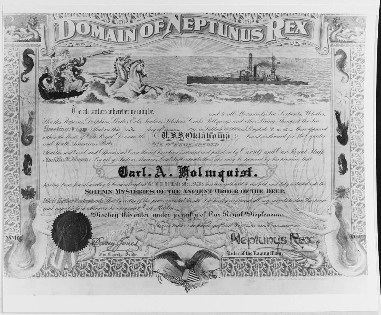 Unofficial Navy Certificates Throughout Crossing The Line Certificate Template