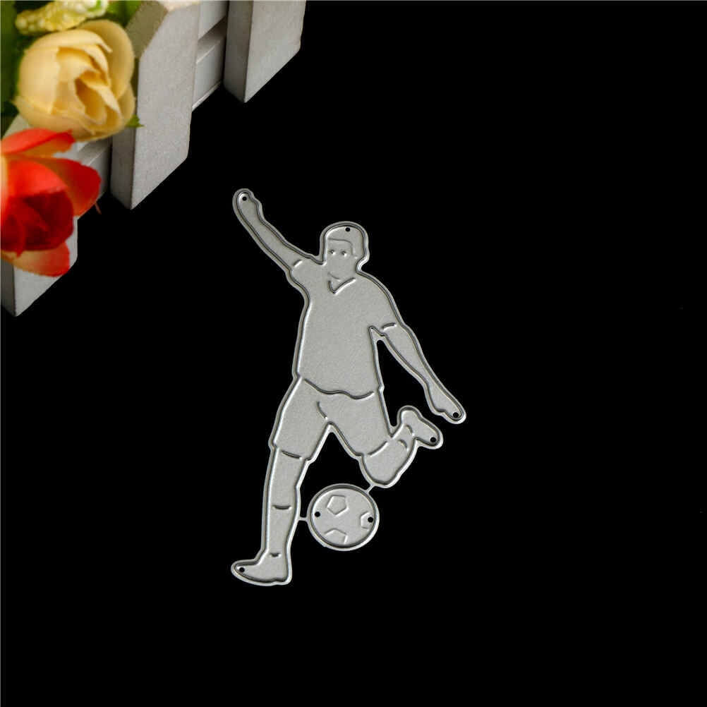 Us $0.81 26% Off|Play Football Metal Dies Cut Album Decoration Scrapbook  Craft Die 3D Stamp Diy Embossing Scrapbooking Card Paper Cards Template In Within Soccer Thank You Card Template