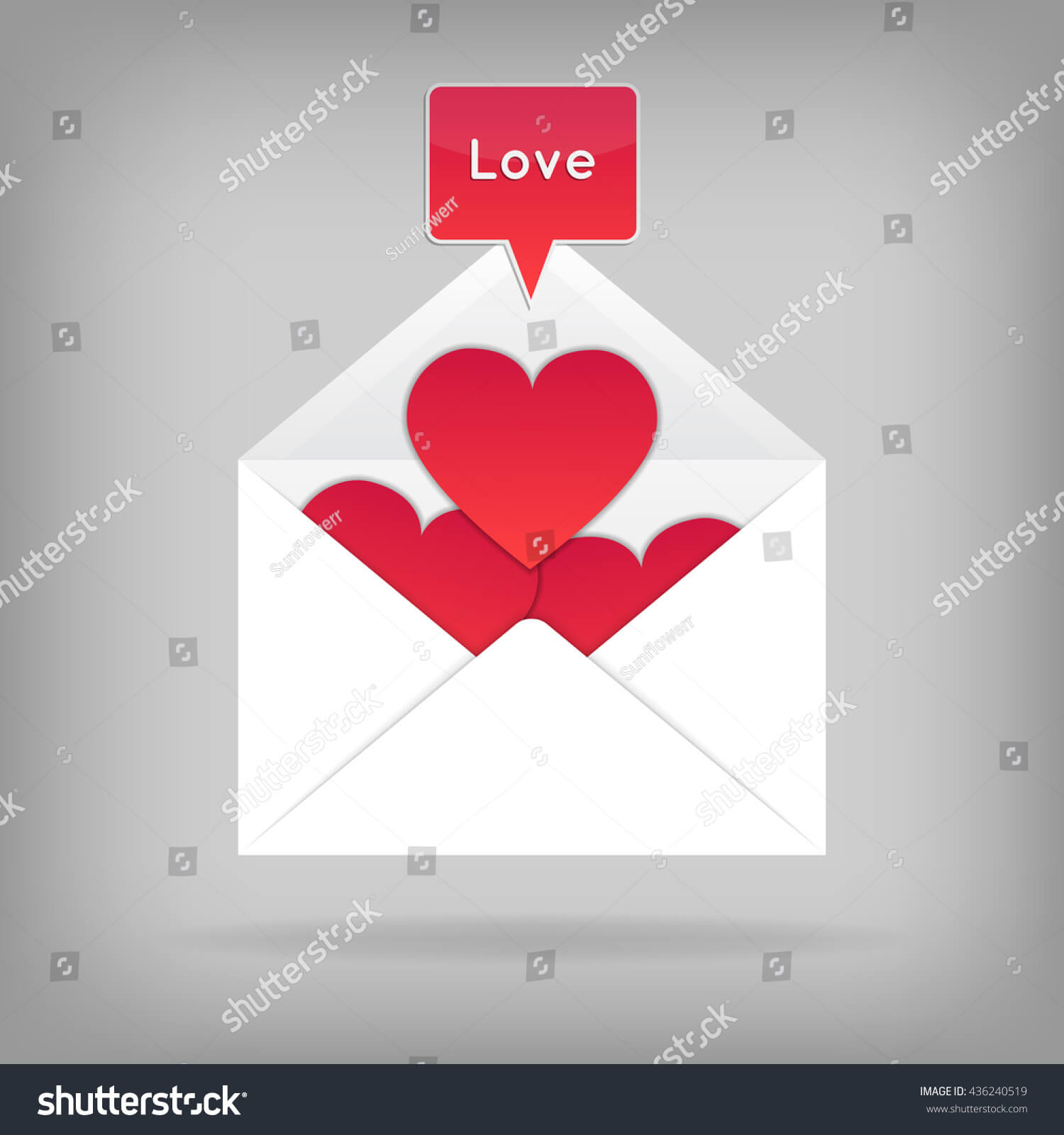 Valentine Card Template Opened Envelope Cut Stock Vector For Valentine Card Template Word