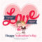 Valentine's Day Card Template With Love Word Throughout Valentine Card Template Word