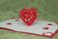 Valentine's Day Pop Up Card: 3D Heart Tutorial - Creative regarding Pop Out Heart Card Template