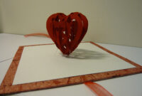 Valentine's Day Pop Up Card: 3D Heart Tutorial - Creative with 3D Heart Pop Up Card Template Pdf