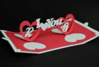 Valentine's Day Pop Up Card: Twisting Heart - Creative Pop regarding Twisting Hearts Pop Up Card Template