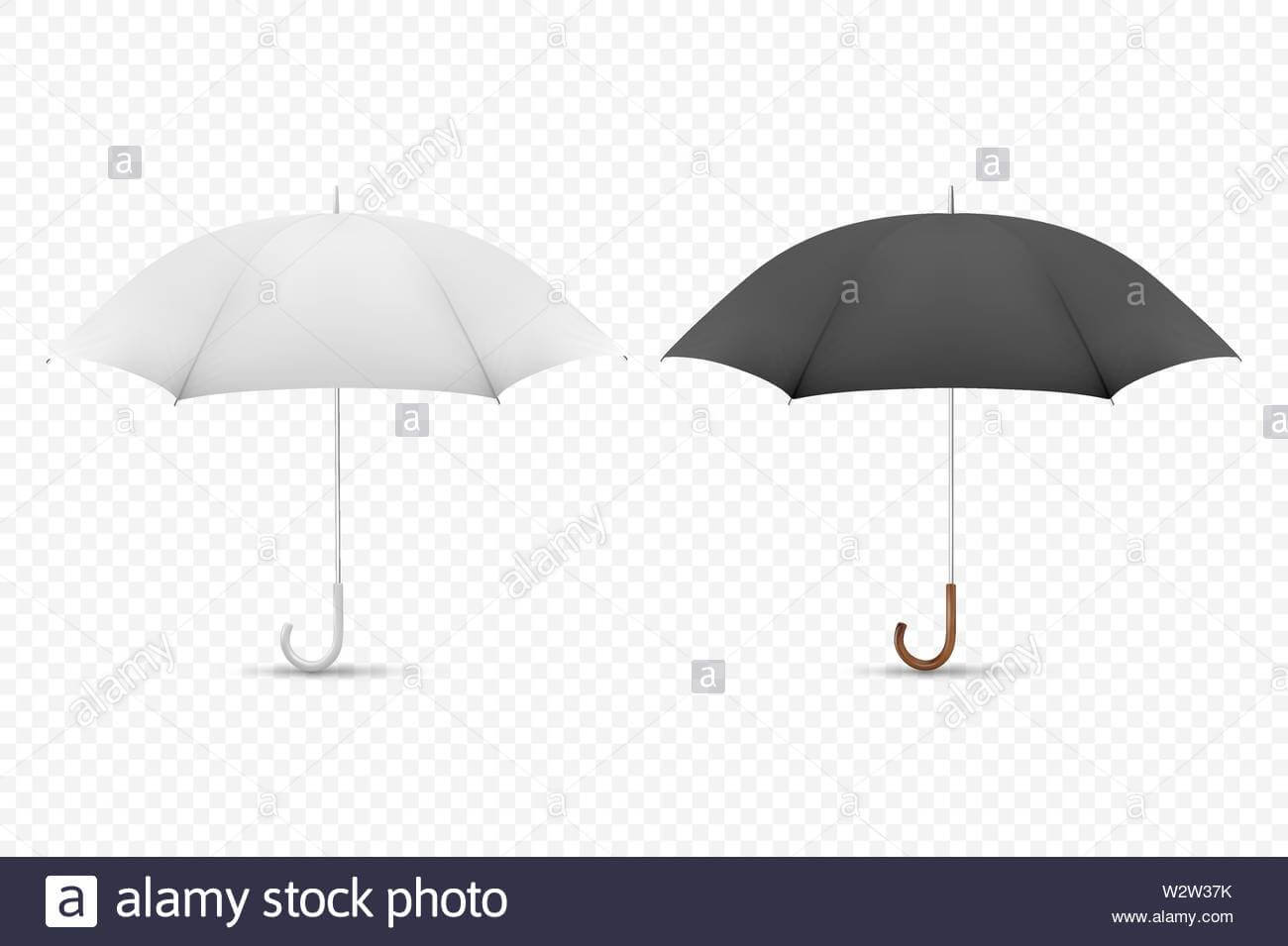 Vector 3D Realistic Render White And Black Blank Umbrella Intended For Blank Umbrella Template