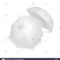 Vector 3D Realistic Render White Blank Umbrella Icon Set With Blank Umbrella Template