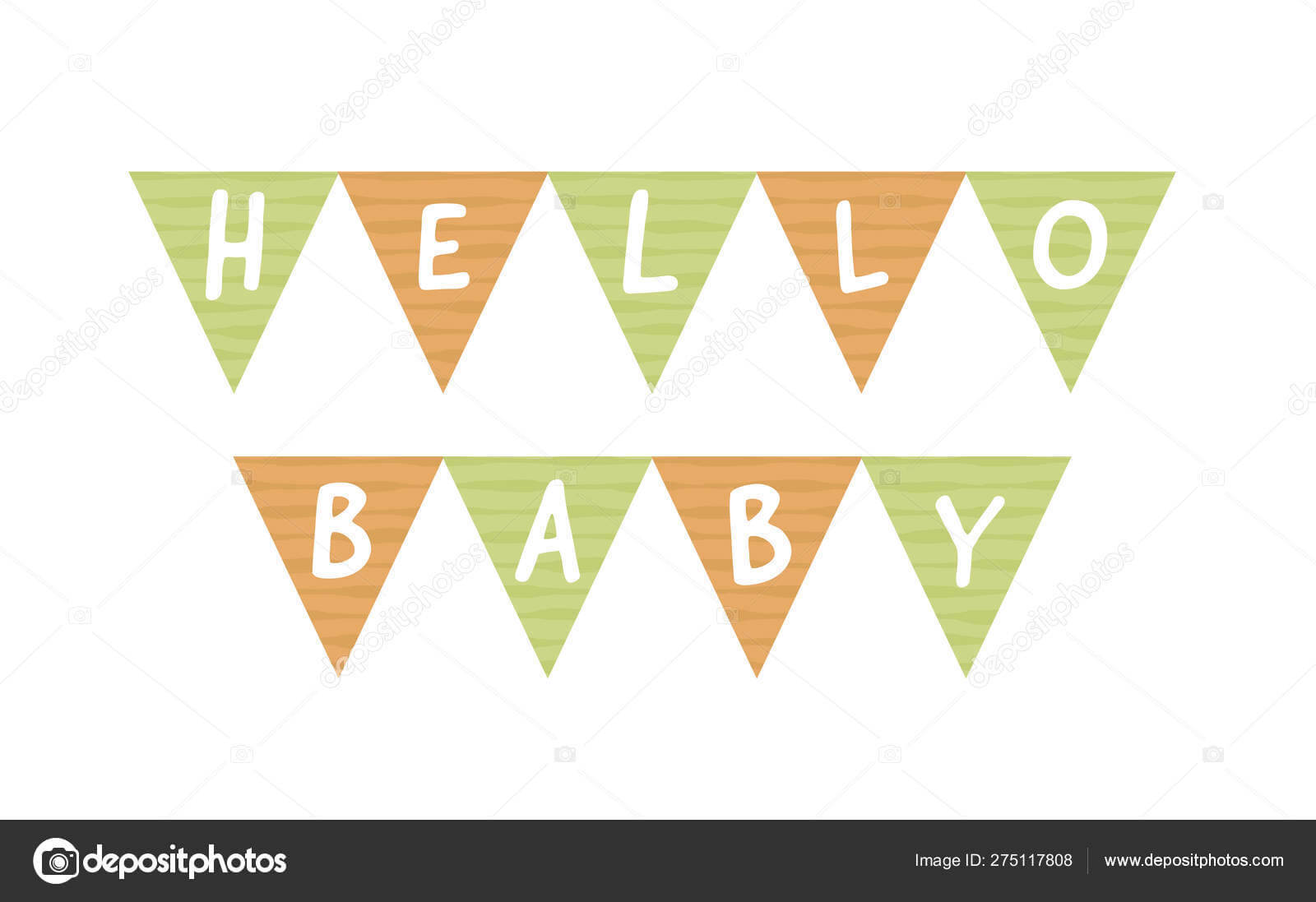 Vector Baby Shower Banner Template. Scandinavian Design Pertaining To Baby Shower Banner Template