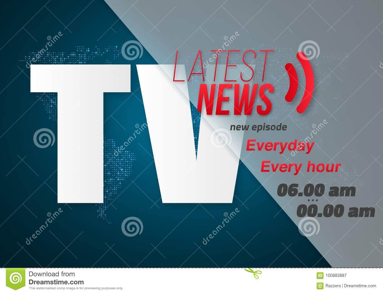 Vector Breaking News Banner. Broadcast News Design. News Inside News Report Template