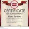 Vector Certificate Of Achievement Template. Award Winner For Certificate Of Attainment Template